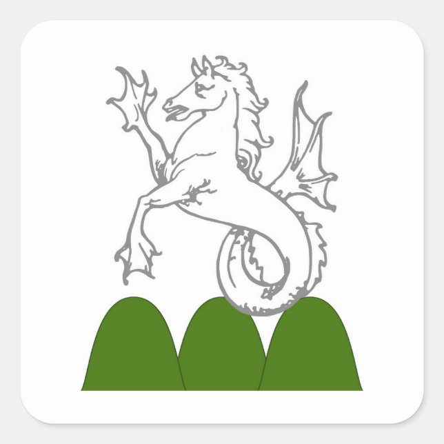 SCA Mountain Freehold Populace Badge Square Sticker (Front)