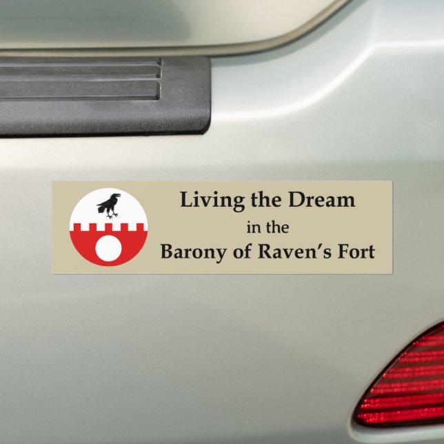 SCA Raven's Fort Bumper Sticker (On Car)