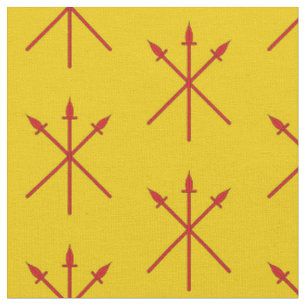 SCA Red Spears Populace Badge Fabric