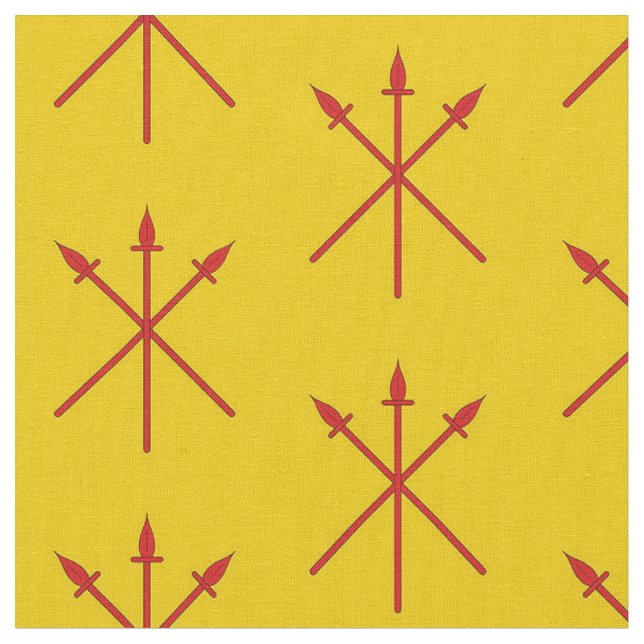 SCA Red Spears Populace Badge Fabric (Close Up)
