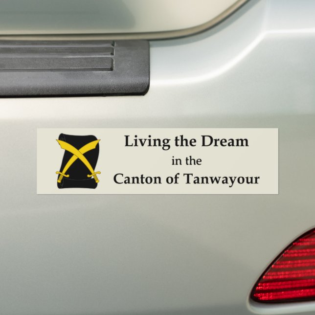 SCA Tanwayour Bumper Sticker (On Car)