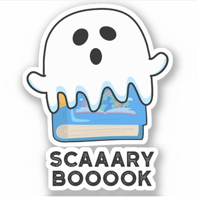 Scaaaary Booook Funny Ghost Book Pun  (Front)