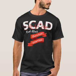 SCAD Female Heart Attack Survivor Warrior Design  T-Shirt