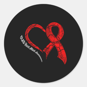 Scad Heart Attack Survivor Survives Warrior Awaren Classic Round Sticker
