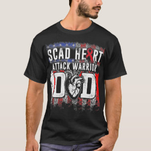 SCAD Heart Attack Survivor US Strong Warrior Aware T-Shirt