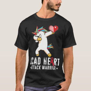 SCAD Heart Attack Survivor USA Hand Warrior Awaren T-Shirt