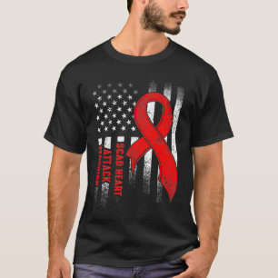 SCAD Heart Attack Survivor Win Warrior Awareness T-Shirt