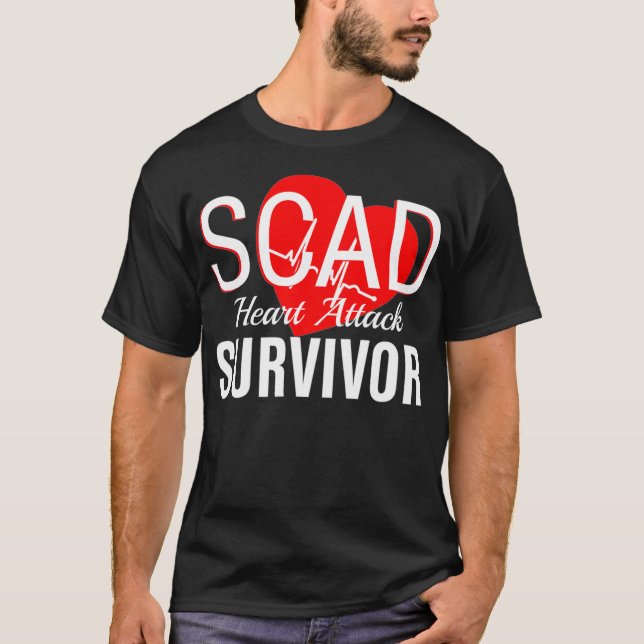 SCAD Heart Attack Survivor  Women Heart Bypass Awa T-Shirt (Front)