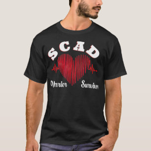 SCAD Heartbeat Survivor Warrior Women Heart Attack T-Shirt