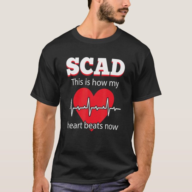 Scad This Is How My Heart Beats Now Heartbeat Reco T-Shirt (Front)