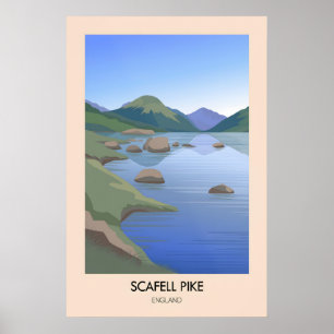 Scafell Pike Modern Travel Poster