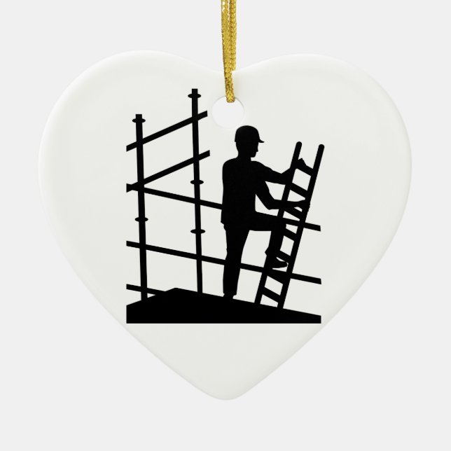 Scaffolder Ceramic Tree Decoration (Front)