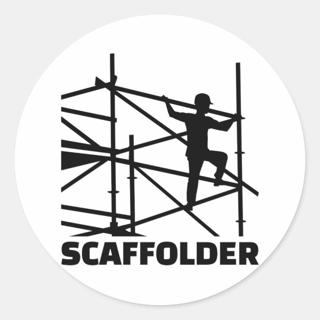 Scaffolder Classic Round Sticker (Front)