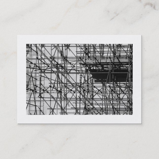 Scaffolding (Bordered) Business Card (Front)