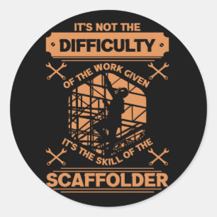 Scaffolding Construction Scaffolder Scaffold Classic Round Sticker
