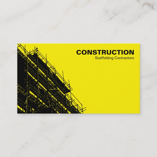 Scaffolding HC - Yellow Business Card (Front)