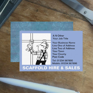 Scaffolding Hire & Sales Cartoon Business Card