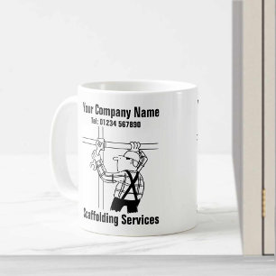 Scaffolding Services Cartoon Coffee Mug