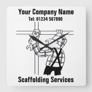 Scaffolding Services Square Wall Clock