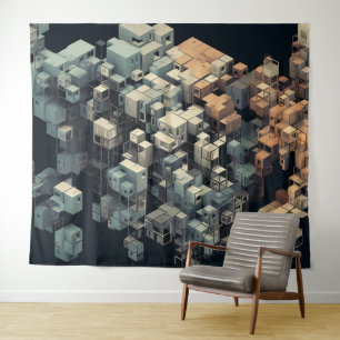 Scaffolding vector art tapestry