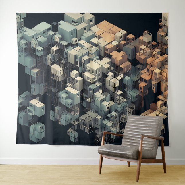Scaffolding vector art tapestry (In Situ (Horizontal))