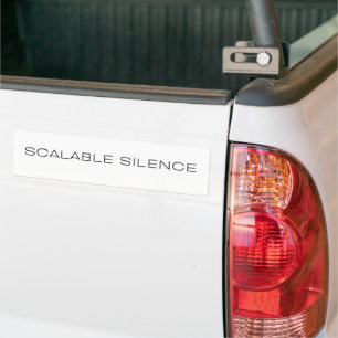 Scalable Silence Minimalist Car Bumper Sticker