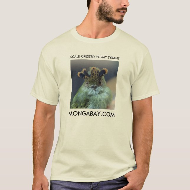Scale-Crested Pygmy Tyrant - MONGABAY T-Shirt (Front)