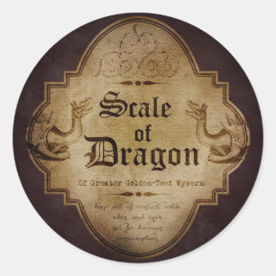 Scale of Dragon Apothecary Classic Round Sticker