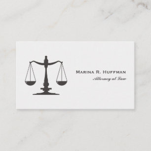 Scale of Justice grey Attorney Professional Business Card