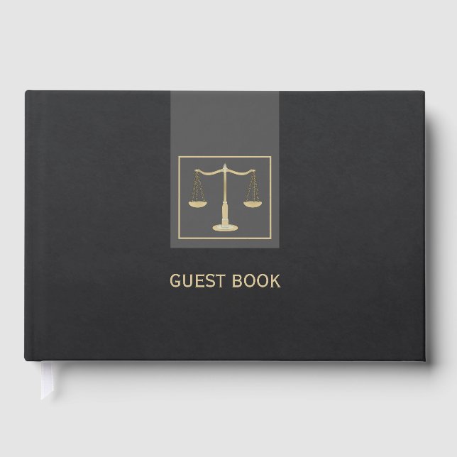 Scale Of Justice  Guest Book (Front)