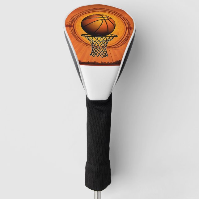 Scaleable Hoops – Basketball Vector Graphics Golf Head Cover (Front)