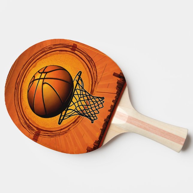 Scaleable Hoops – Basketball Vector Graphics Ping Pong Paddle (Side)