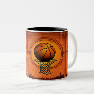 Scaleable Hoops – Basketball Vector Graphics Two-Tone Coffee Mug