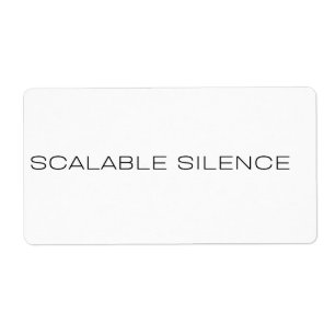 Scaleable Silence Corporate Irony Shipping Labels