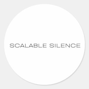 Scaleable Silence Corporate Irony Vinyl Sticker