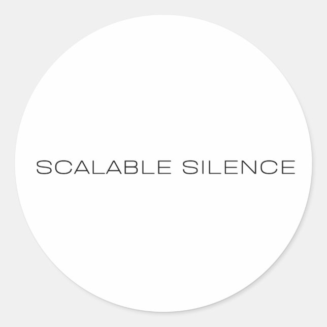 Scaleable Silence Corporate Irony Vinyl Sticker (Front)