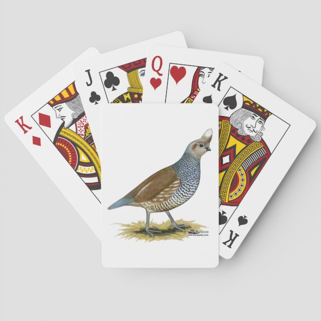Scaled Quail Playing Cards (Back)