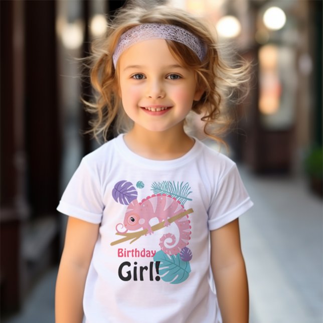 Scales and Tails Girl's Reptile Birthday  T-Shirt (Creator Uploaded)