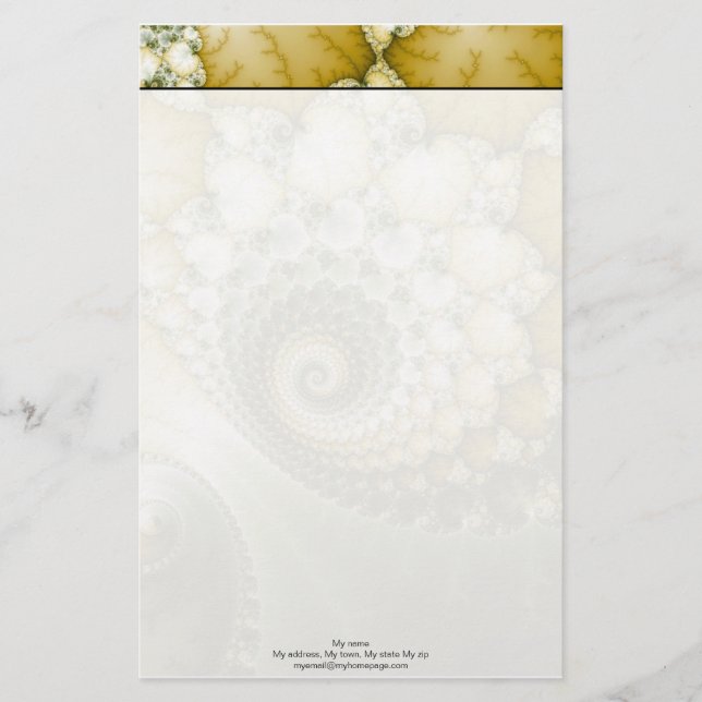 Scales Fractal Art Stationery (Front)