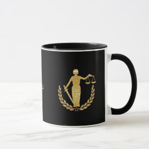 Scales of Justice and Lady Justice Mug