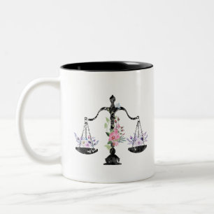 Scales of Justice Art Two-Tone Coffee Mug