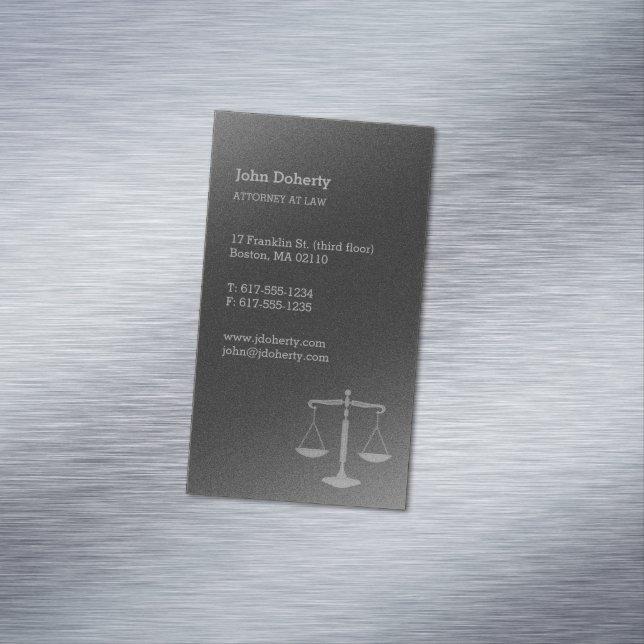 Scales of Justice | Attorney at Law Magnetic Business Card (In Situ)