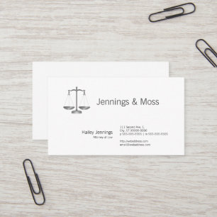 Scales of Justice Business Card