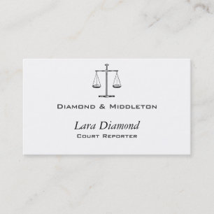 Scales of Justice Business Card