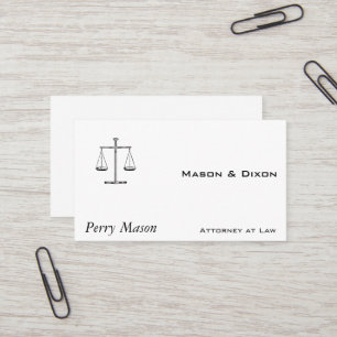 Scales of Justice Business Card