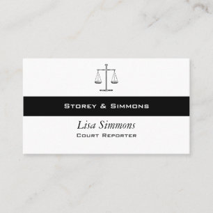 Scales of Justice Business Card