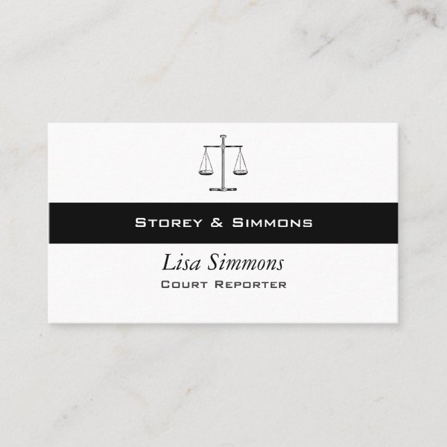 Scales of Justice Business Card (Front)