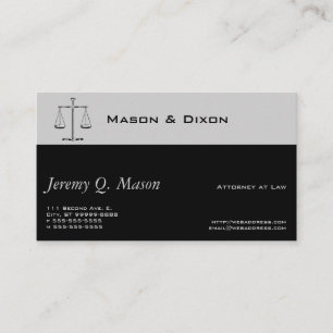 Scales of Justice Business Card
