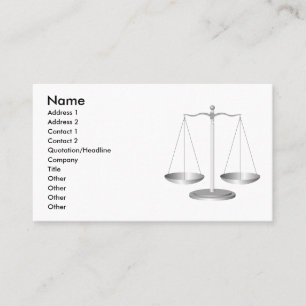 Scales of Justice Business Card