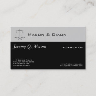 Scales of Justice Business Card